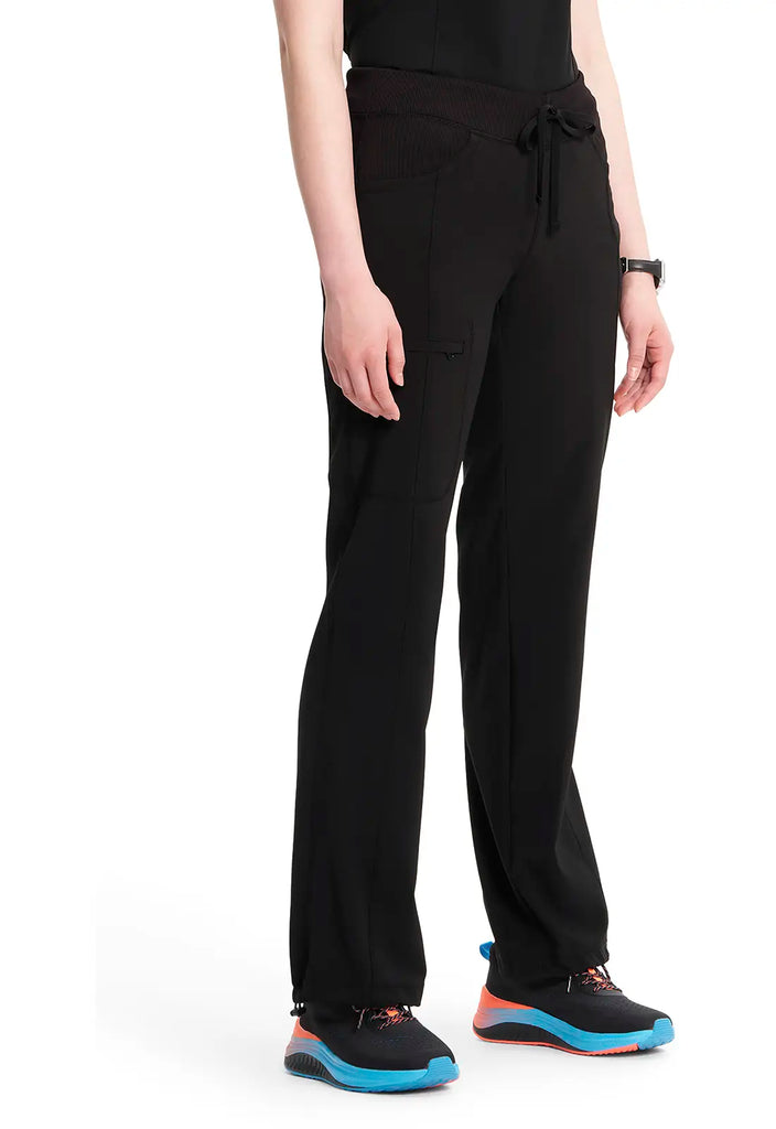 Infinity Scrubs Women's Straight Leg Drawstring Pant Black | scrub-supply.com