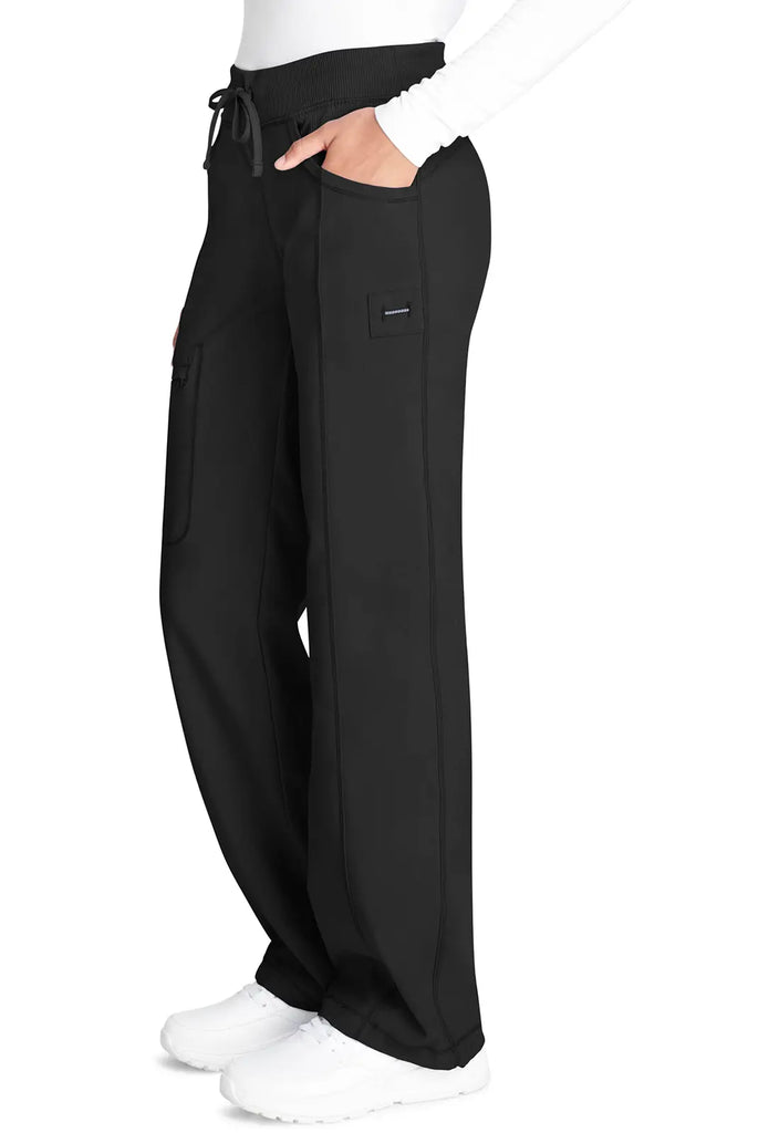 Infinity Scrubs Women's Straight Leg Drawstring Pant Black | scrub-supply.com