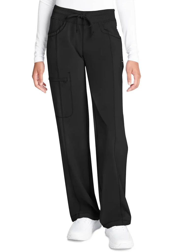 Infinity Scrubs Women's Straight Leg Drawstring Pant Black | scrub-supply.com