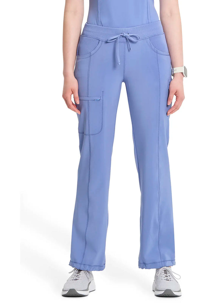 Infinity Scrubs Women's Straight Leg Drawstring Pant Ceil Blue | scrub-supply.com