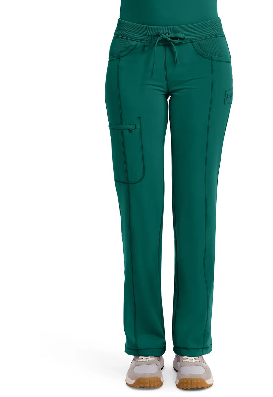 Infinity Scrubs Women's Straight Leg Drawstring Pant Hunter Green | scrub-supply.com