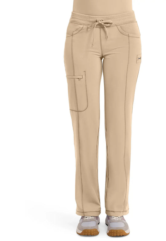 Infinity Scrubs Women's Straight Leg Drawstring Pant Khaki | scrub-supply.com