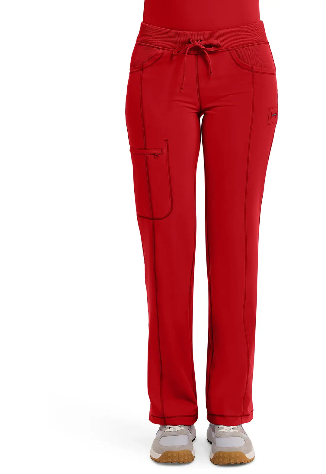 Infinity Scrubs Women's Straight Leg Drawstring Pant Red | scrub-supply.com