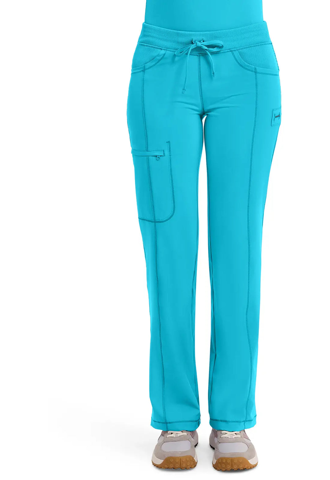 Infinity Scrubs Women's Straight Leg Drawstring Pant Turquoise | scrub-supply.com