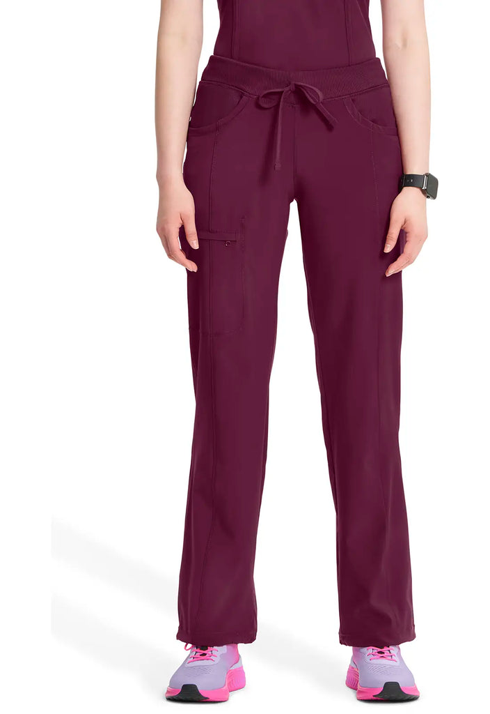 Infinity Scrubs Women's Straight Leg Drawstring Pant Wine | scrub-supply.com