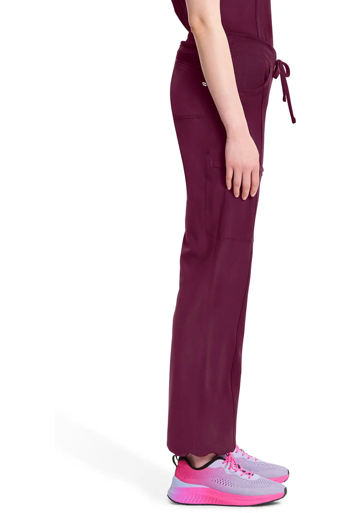 Infinity Scrubs Straight Leg Drawstring Pant Wine | scrub-supply.com