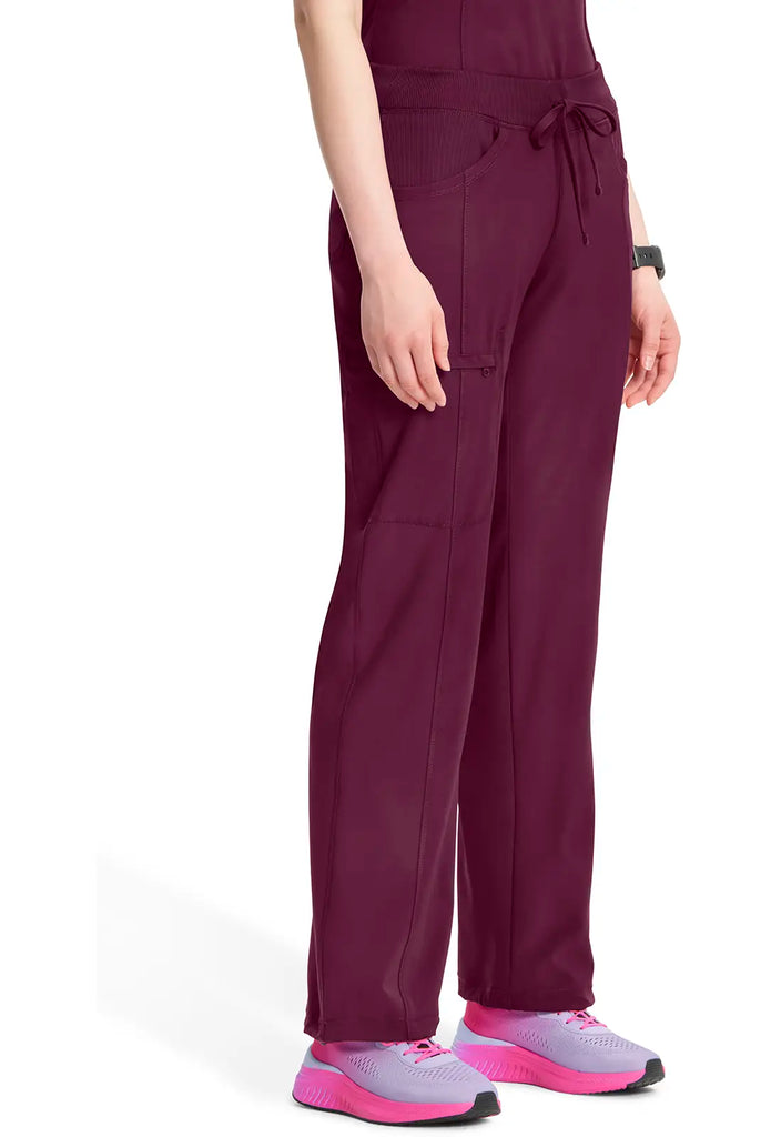 Infinity Scrubs Straight Leg Drawstring Pant Wine | scrub-supply.com