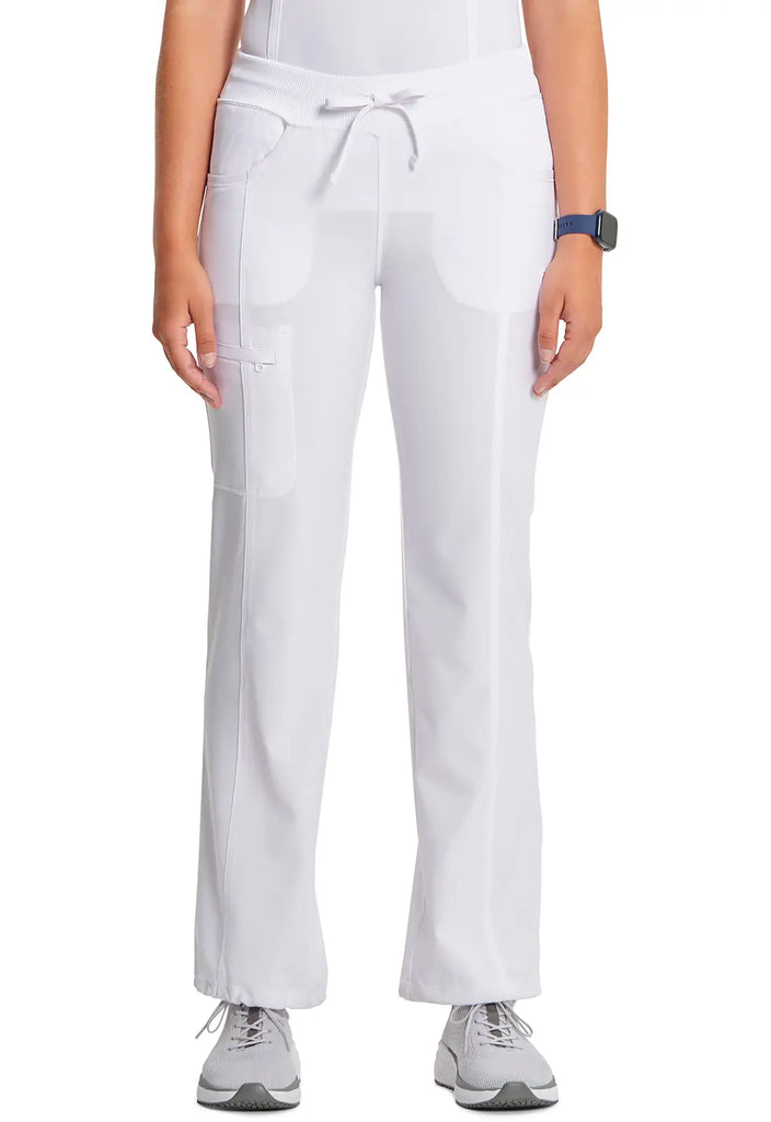 Infinity Scrubs Straight Leg Drawstring Pant White | scrub-supply.com