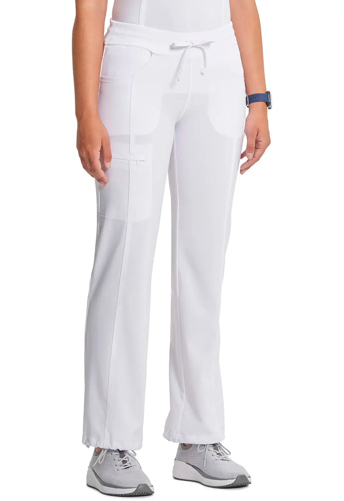 Infinity Scrubs Straight Leg Drawstring Pant White | scrub-supply.com