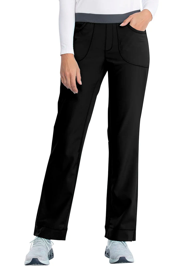 Infinity Scrubs Women's Slim Pull-On Pant Black | scrub-supply.com