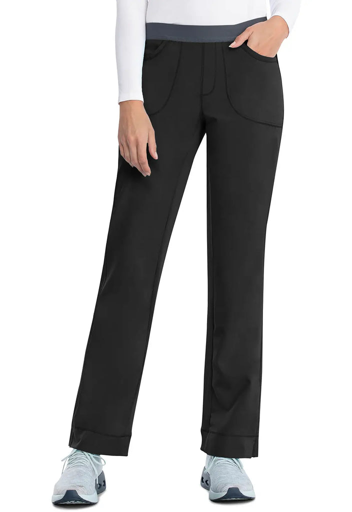 Infinity Scrubs Women's Slim Pull-On Pant Black | scrub-supply.com