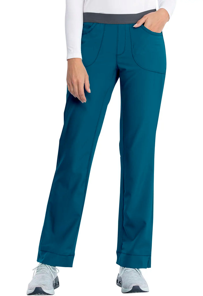 Infinity Scrubs Slim Pull-On Pant Caribbean Blue | scrub-supply.com