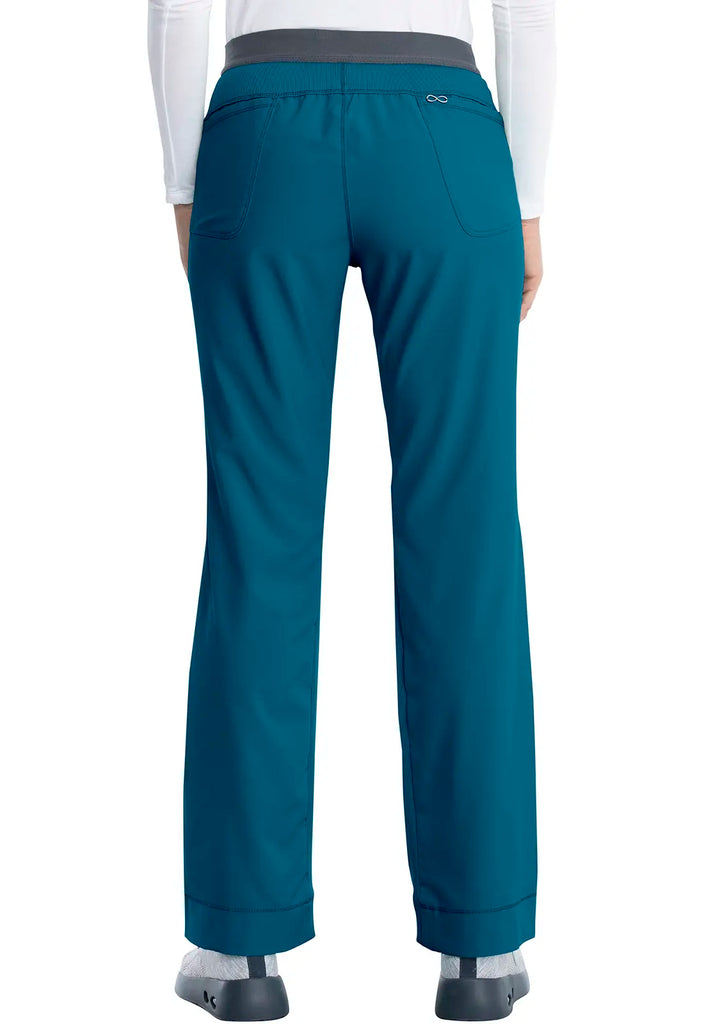 Infinity Scrubs Women's Slim Pull-On Pant Caribbean Blue | scrub-supply.com