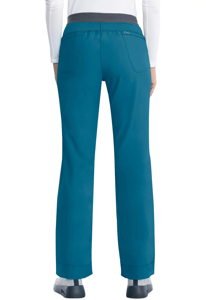 Infinity Scrubs Women's Slim Pull-On Pant Caribbean Blue | scrub-supply.com