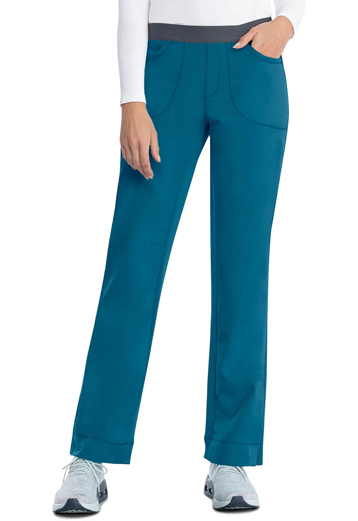 Infinity Scrubs Women's Slim Pull-On Pant Caribbean Blue | scrub-supply.com