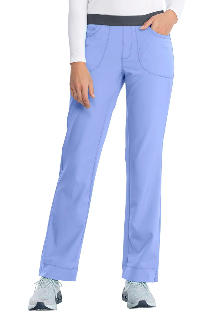 Infinity Scrubs Women's Slim Pull-On Pant Ceil Blue | scrub-supply.com