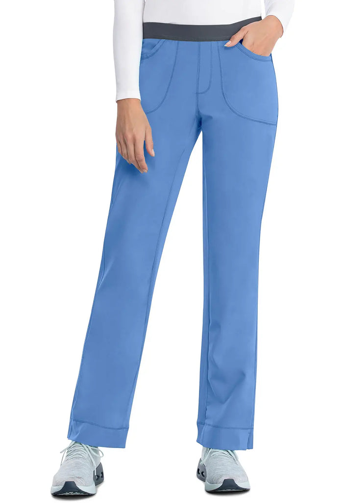 Infinity Scrubs Women's Slim Pull-On Pant Ceil Blue | scrub-supply.com