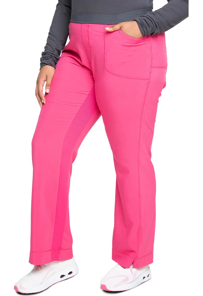 Infinity Scrubs Women's Slim Pull-On Pant Carmine Pink | scrub-supply.com