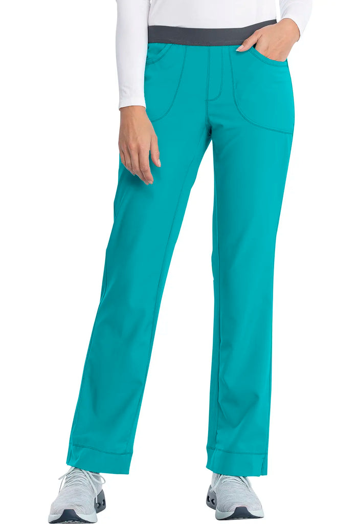 Infinity Scrubs Women's Slim Pull-On Pant Teal | scrub-supply.com