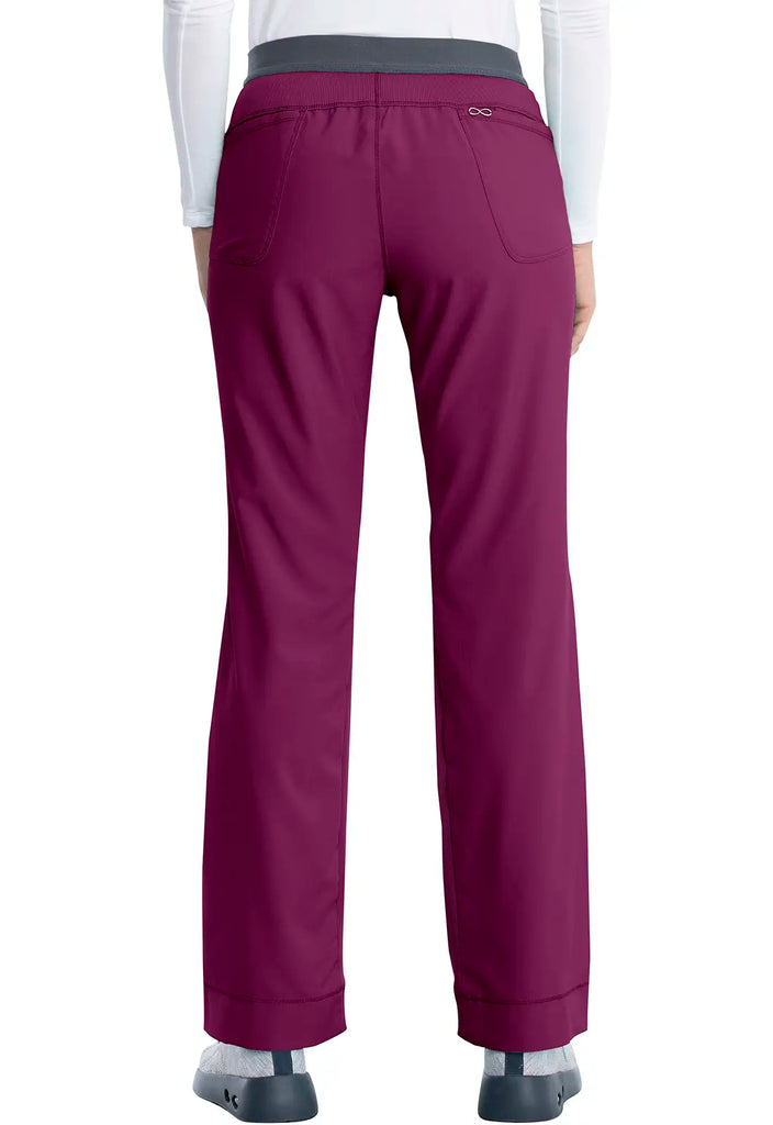 Infinity Scrubs Slim Pull-On Pant Wine | scrub-supply.com