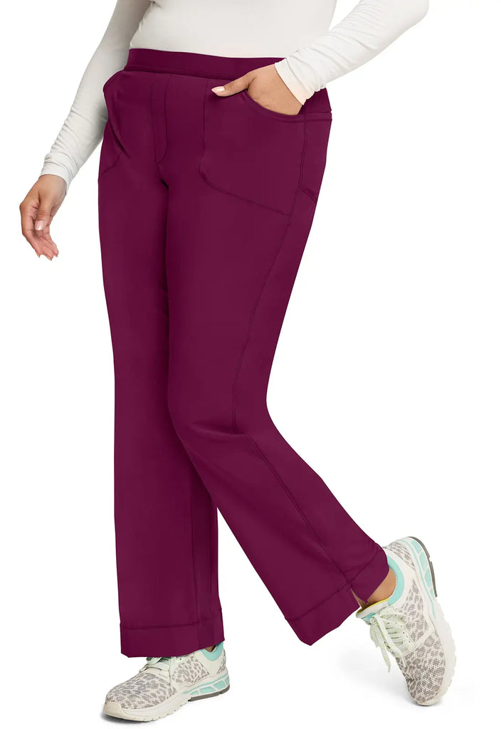 Infinity Scrubs Women's Slim Pull-On Pant Wine | scrub-supply.com