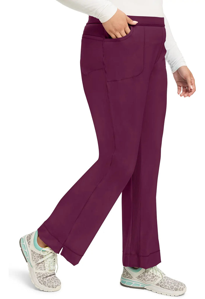 Infinity Scrubs Women's Slim Pull-On Pant Wine | scrub-supply.com