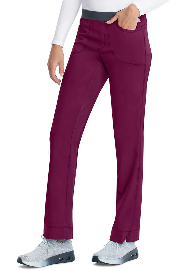 Infinity Scrubs Women's Slim Pull-On Pant Wine | scrub-supply.com