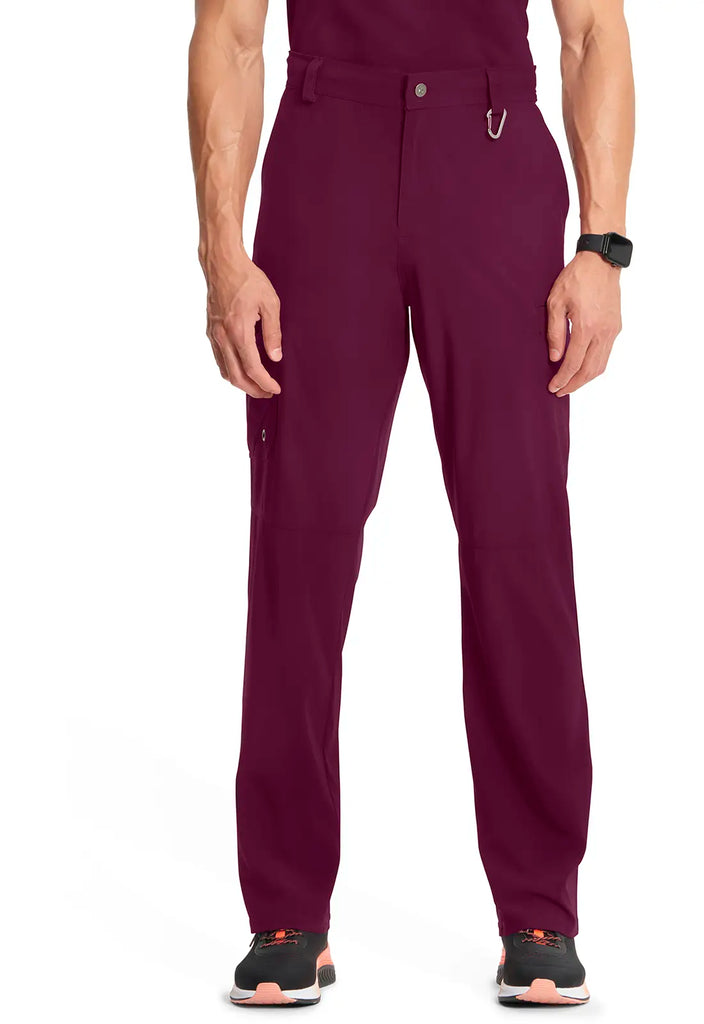 Infinity Scrubs Men's Fly Front Pant Wine | scrub-supply.com