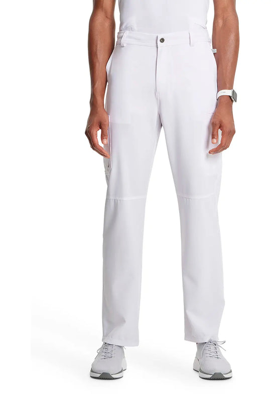 Infinity Scrubs Men's Fly Front Pant White | scrub-supply.com