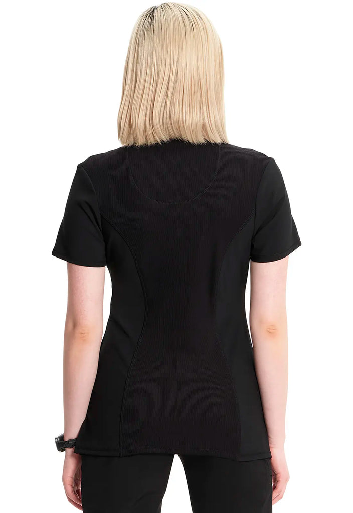 Infinity Scrubs Round Neck Top Black | scrub-supply.com