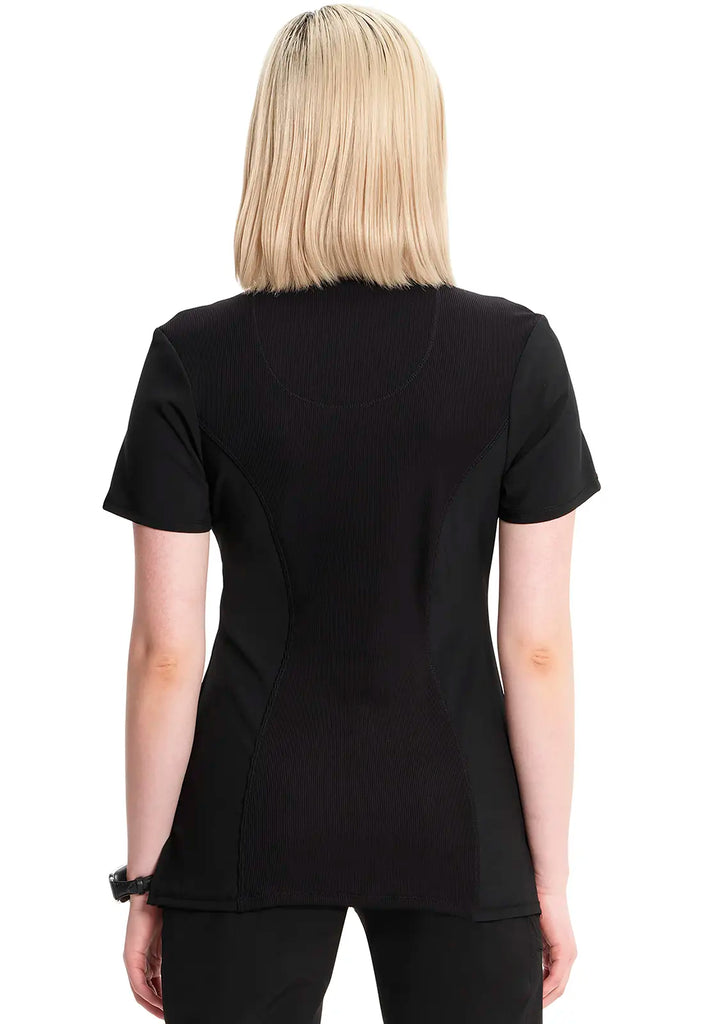 Infinity Scrubs Women's Round Neck Top Black | scrub-supply.com