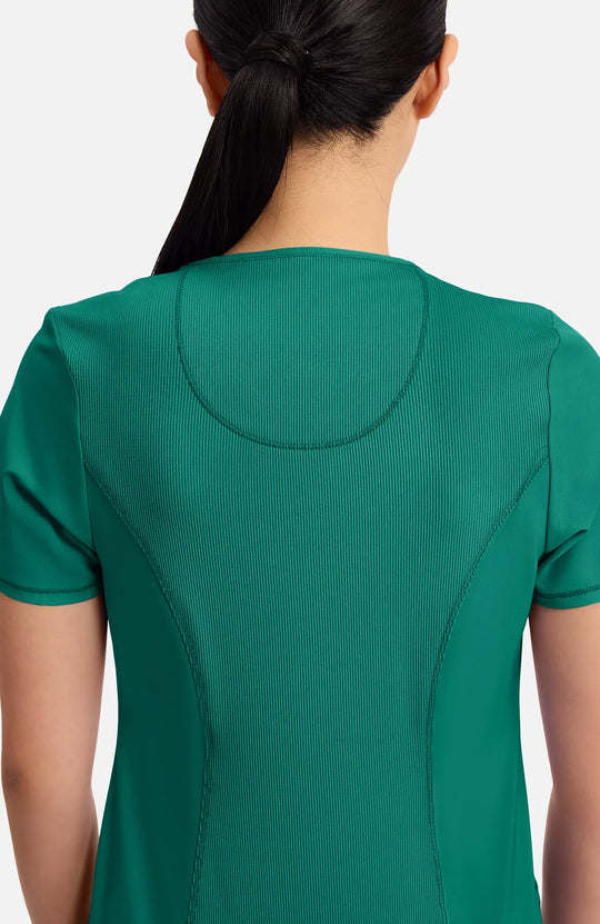 Infinity Scrubs Women's Round Neck Top Hunter Green | scrub-supply.com