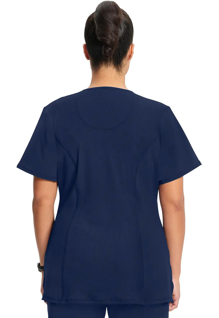 Infinity Scrubs Round Neck Top Navy | scrub-supply.com