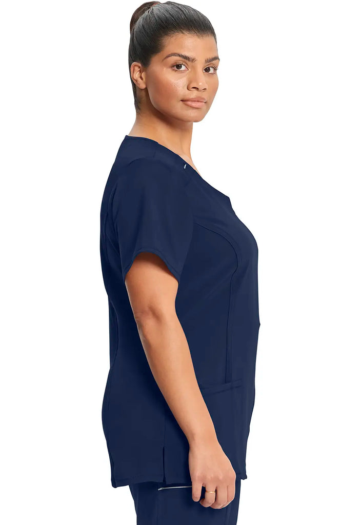 Infinity Scrubs Women's Round Neck Top Navy | scrub-supply.com