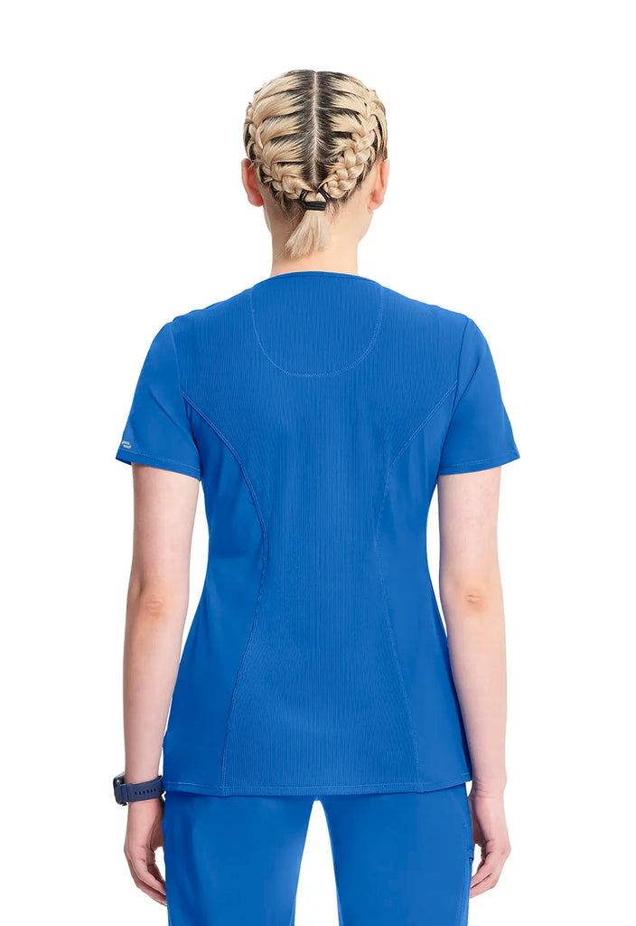 Infinity Scrubs Round Neck Top Royal Blue | scrub-supply.com