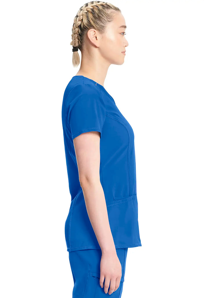 Infinity Scrubs Round Neck Top Royal Blue | scrub-supply.com