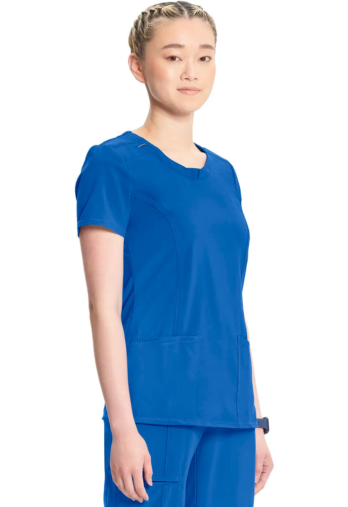 Infinity Scrubs Round Neck Top Royal Blue | scrub-supply.com