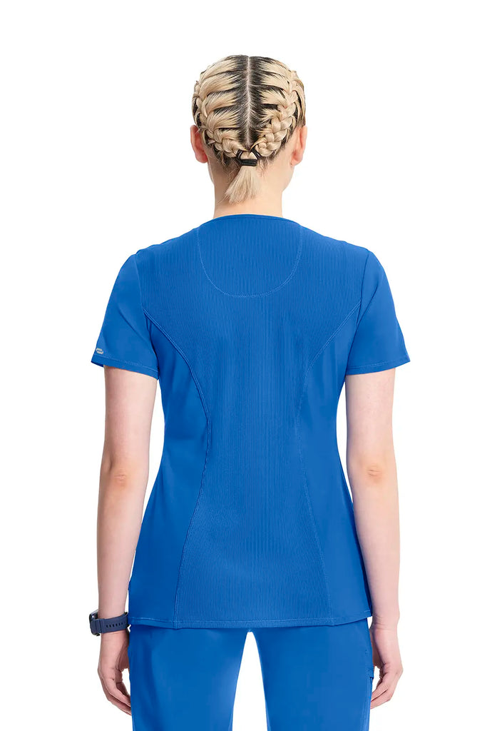 Infinity Scrubs Women's Round Neck Top Royal Blue | scrub-supply.com