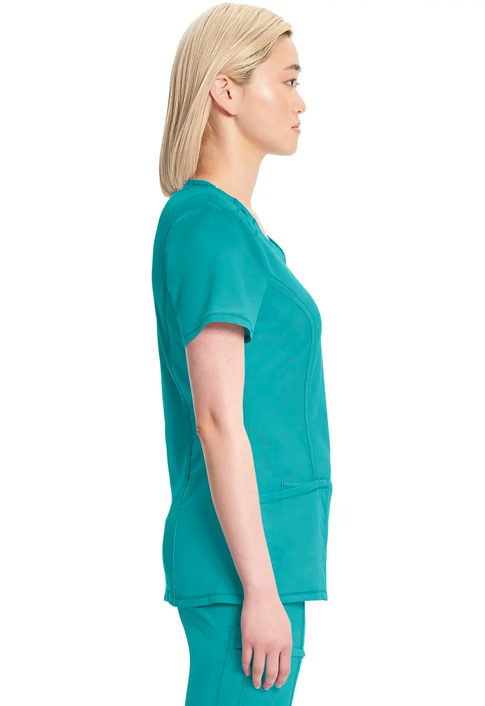 Infinity Scrubs Round Neck Top Teal | scrub-supply.com