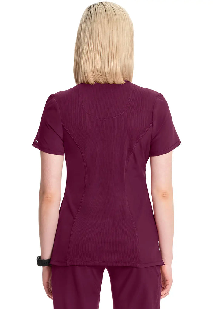 Infinity Scrubs Women's Round Neck Top Wine | scrub-supply.com