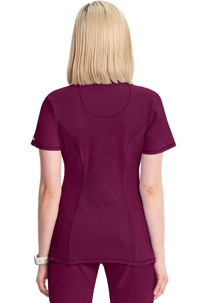 Infinity Scrubs Women's Round Neck Top Wine | scrub-supply.com