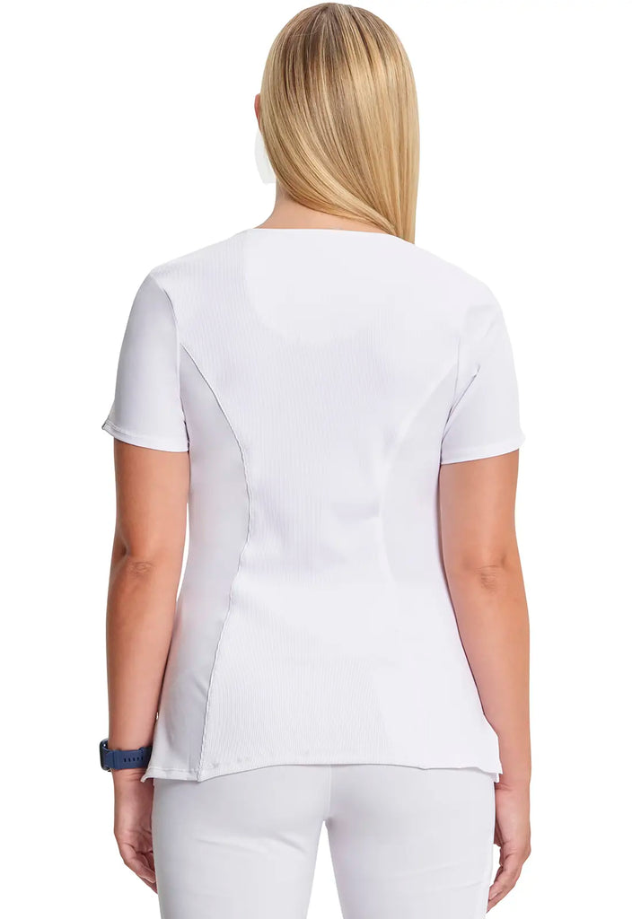 Infinity Scrubs Round Neck Top White | scrub-supply.com