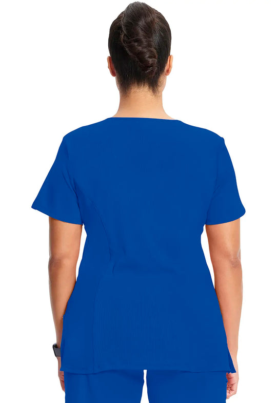 Infinity Scrubs Women's Mock Wrap Top Galaxy Blue | scrub-supply.com
