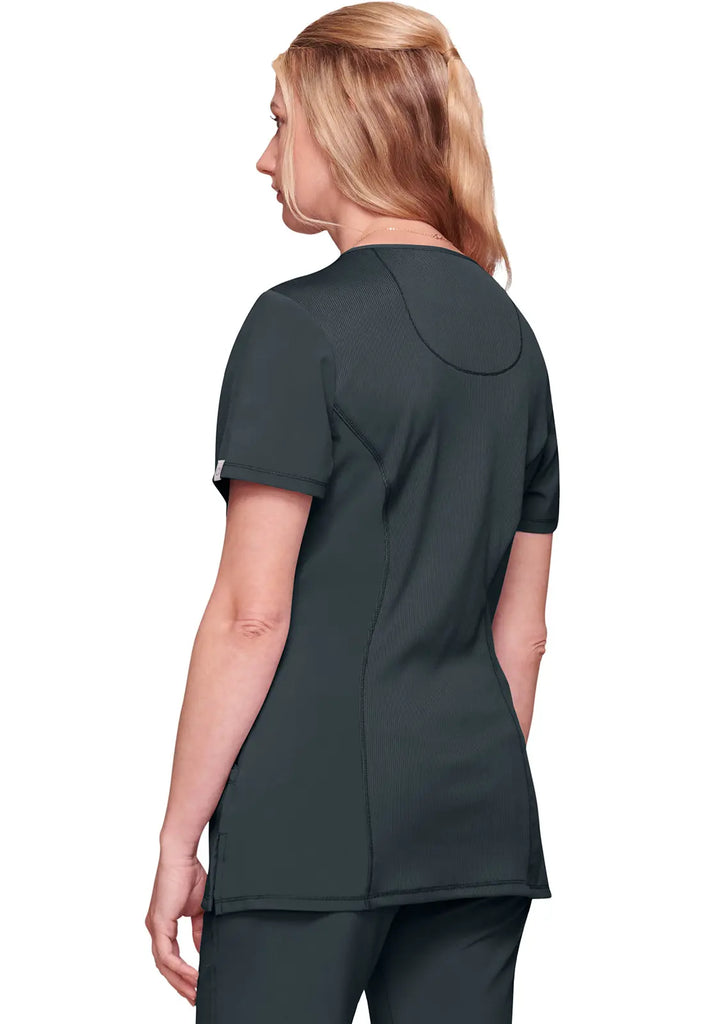 Infinity Scrubs Women's Mock Wrap Top Pewter | scrub-supply.com