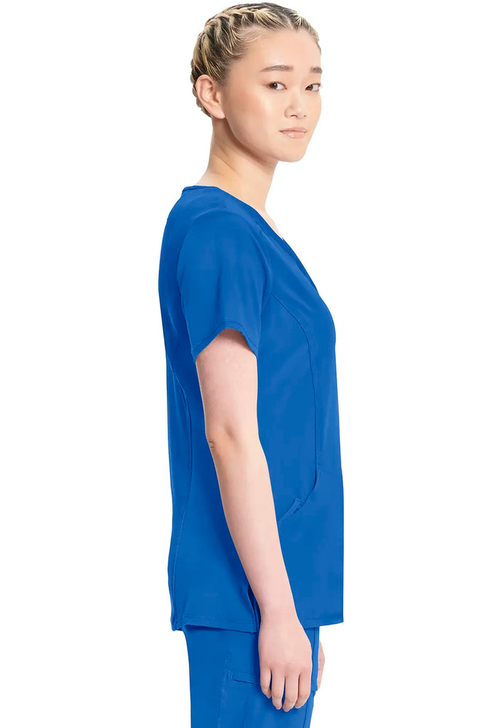 Infinity Scrubs Women's Mock Wrap Top Royal Blue | scrub-supply.com