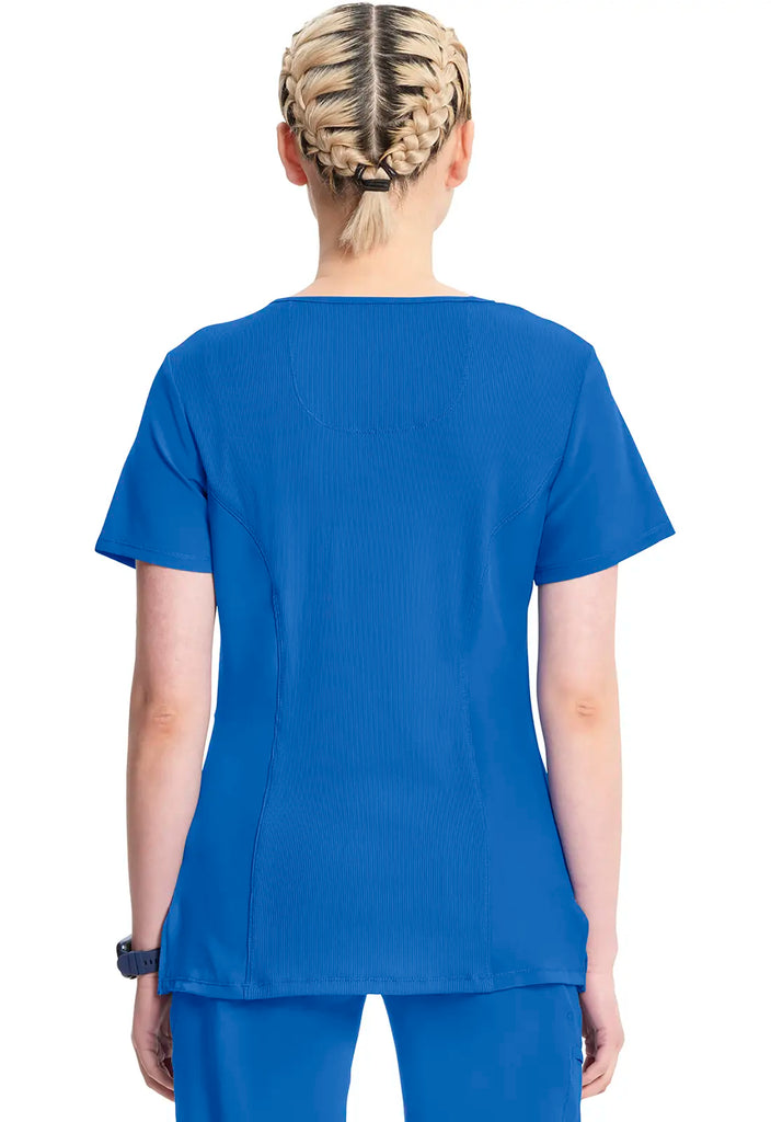 Infinity Scrubs Women's Mock Wrap Top Royal Blue | scrub-supply.com