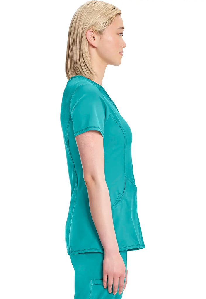 Infinity Scrubs Women's Mock Wrap Top Teal | scrub-supply.com