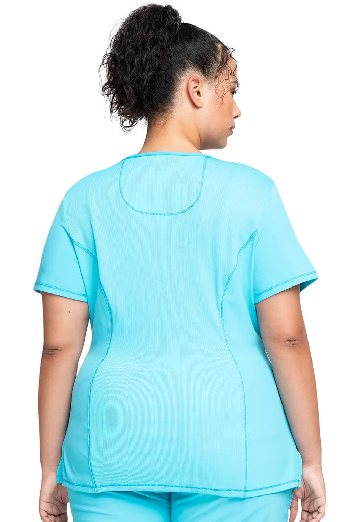 Infinity Scrubs Women's Mock Wrap Top Turquoise | scrub-supply.com