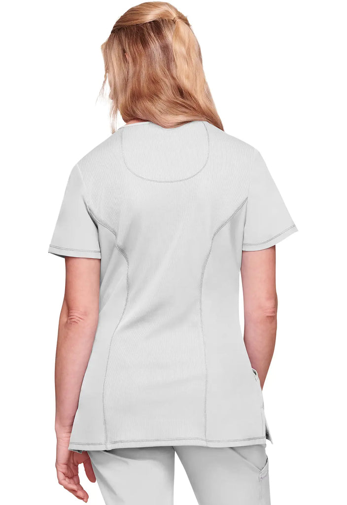 Infinity Scrubs Women's Mock Wrap Top White | scrub-supply.com