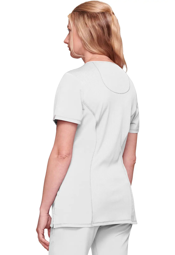 Infinity Scrubs Women's Mock Wrap Top White | scrub-supply.com